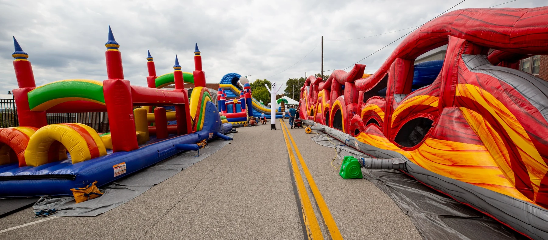 Inflatables and family activity area