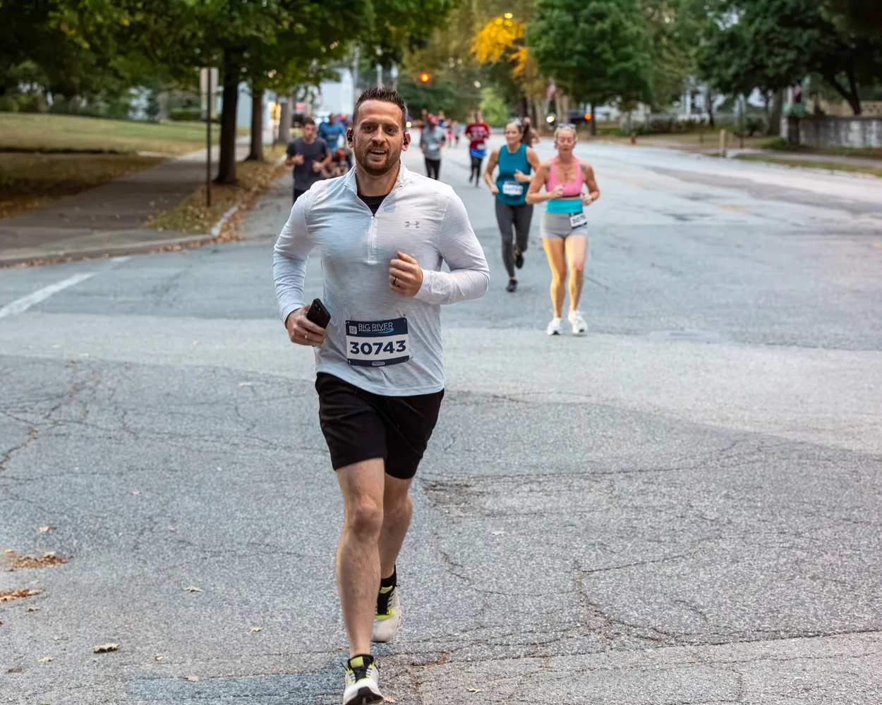Runner on the Oktoberfest 5K course